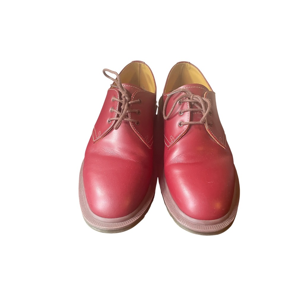 Dr. Martens Unisex Red Leather 1461 Made in England Oxford UK 6 Indie Academia - Picture 2 of 8